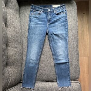 Rag & Bone Cropped Blue Jeans